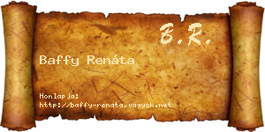 Baffy Renáta névjegykártya